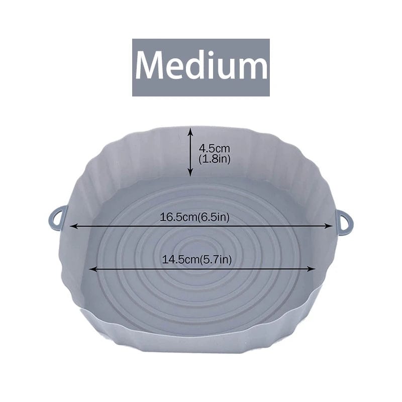 Panier en silicone réutilisable pour friteuse sans huile - Lot de 3 - Eco-Friendly