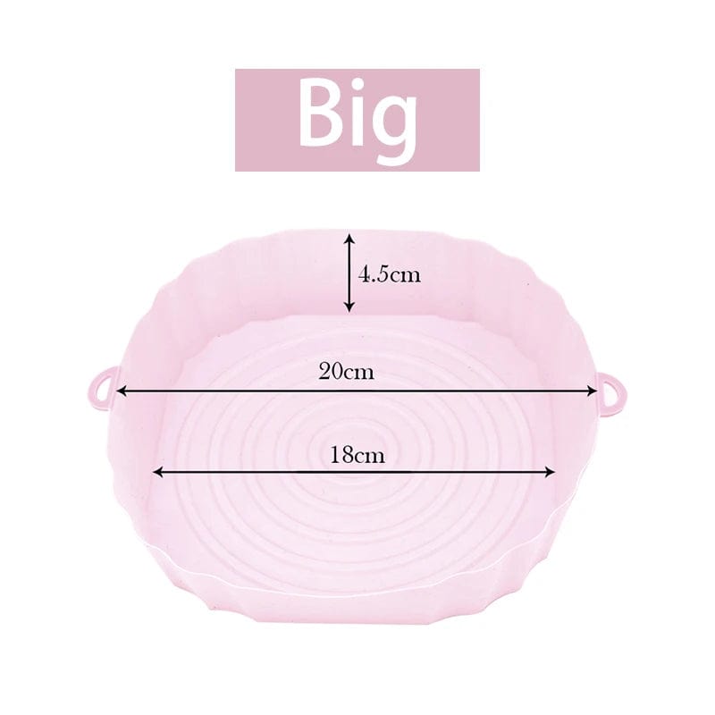 Panier en silicone réutilisable pour friteuse sans huile - Lot de 3 - Eco-Friendly