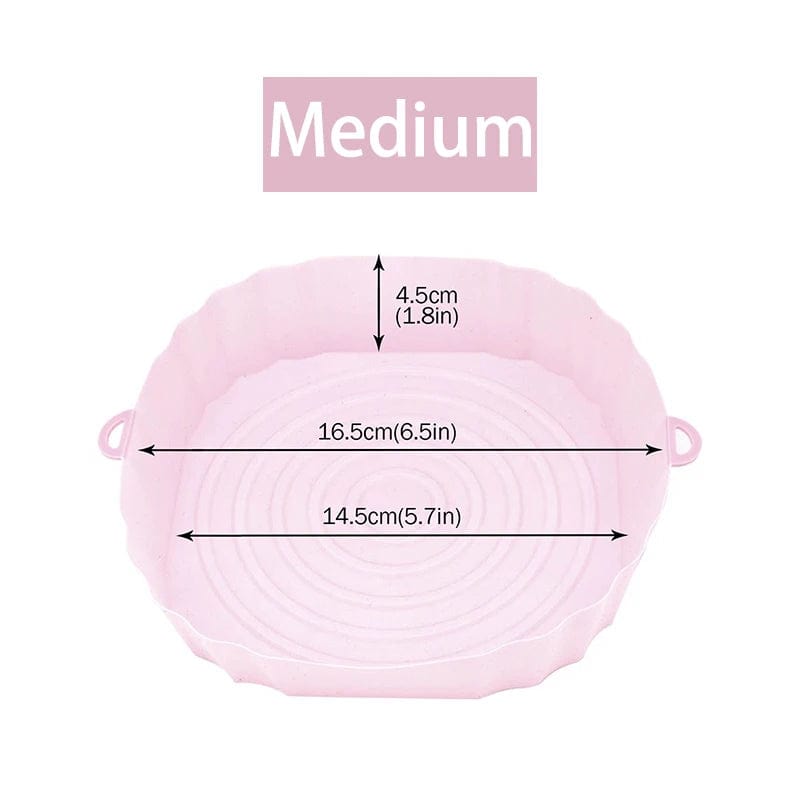 Panier en silicone réutilisable pour friteuse sans huile - Lot de 3 - Eco-Friendly
