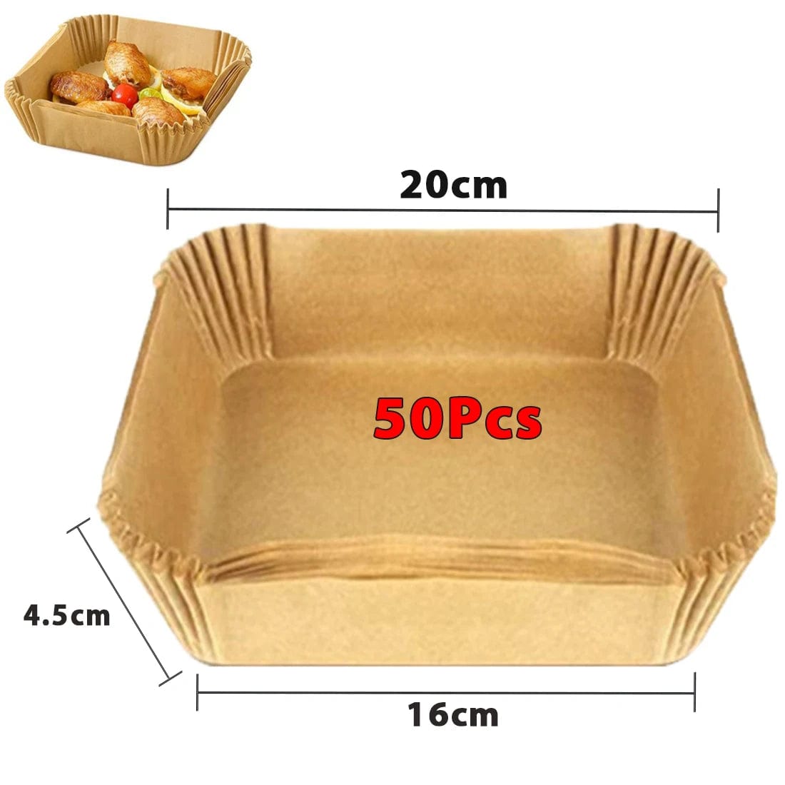 Papiers Cuisson Air Fryer, 100/50 Pièces, 16cm, Ronds, Blancs/Brun : Accessoires Cuisine Ecofriendly Air Fryer