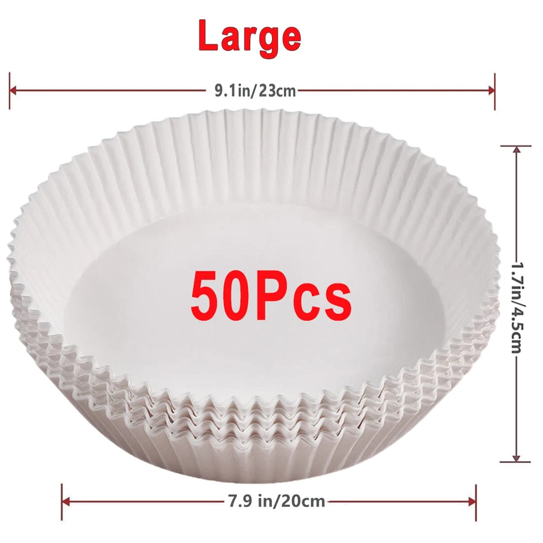 Papiers Cuisson Air Fryer, 100/50 Pièces, 16cm, Ronds, Blancs/Brun : Accessoires Cuisine Ecofriendly Air Fryer