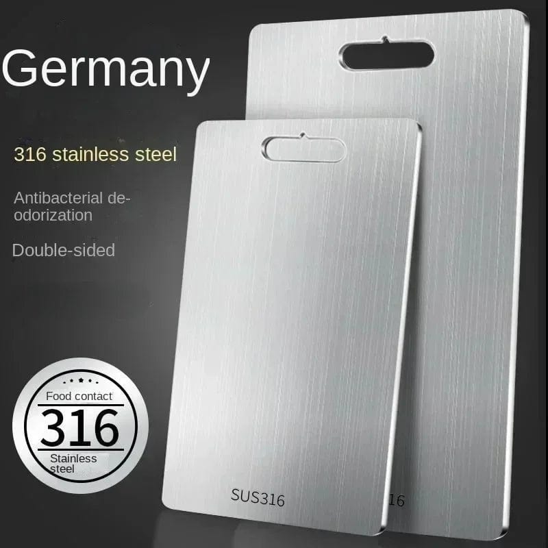 Planche à découper de cuisine en acier inoxydable 316 double face - Épaisse et antibactérienne Planche à Découper