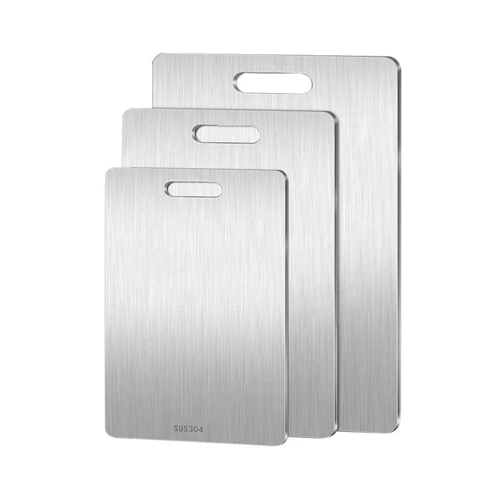 Planche à découper de cuisine en acier inoxydable 316 double face - Épaisse et antibactérienne Planche à Découper