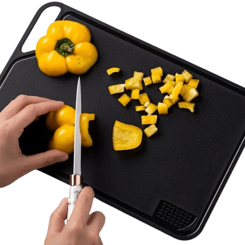 Planche à découper de cuisine multifonctionnelle avec presse-ail Planche à Découper