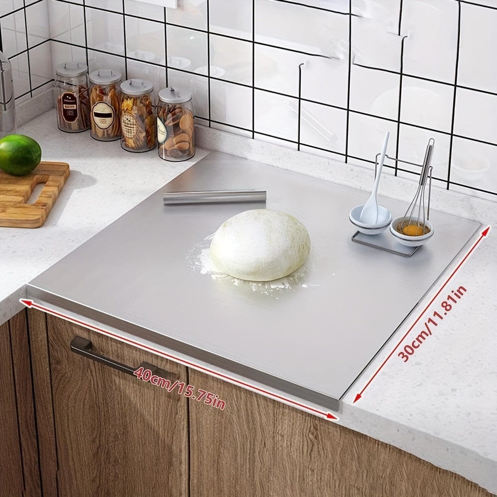 Planche à Découper en Inox - Antidérapante avec Bord de Protection Planche à Découper