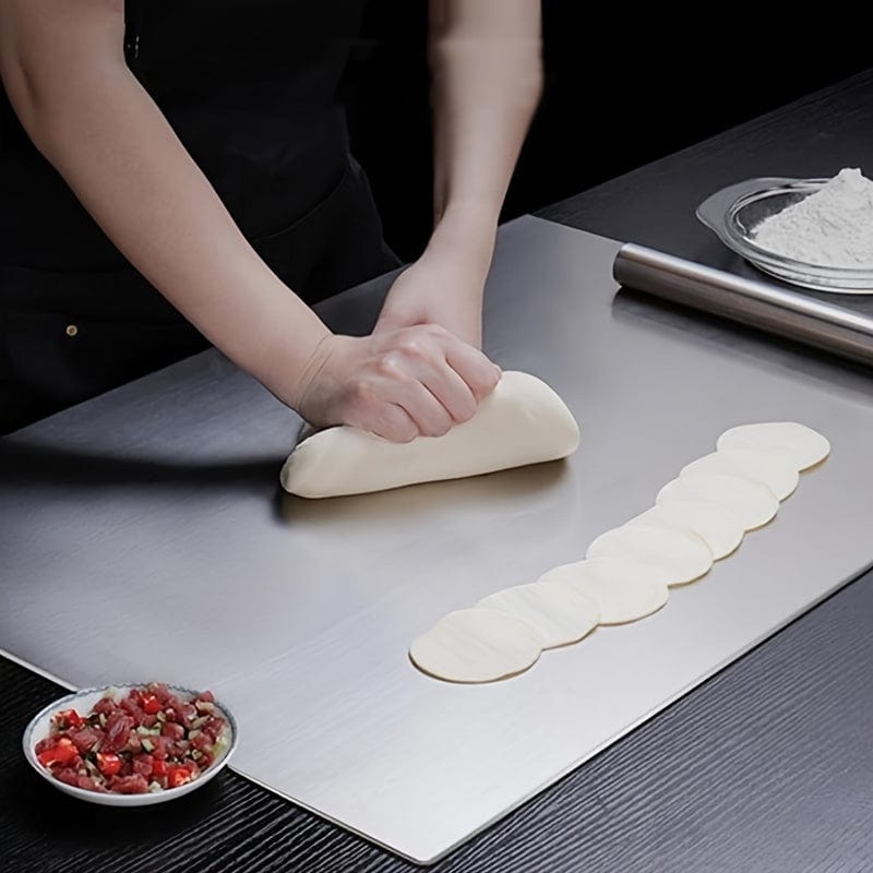 Planche à Découper en Inox - Antidérapante avec Bord de Protection Planche à Découper