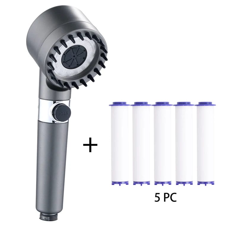 Pommeau de Douche à Haute Pression 3 Modes avec Filtre pour Salle de Bain