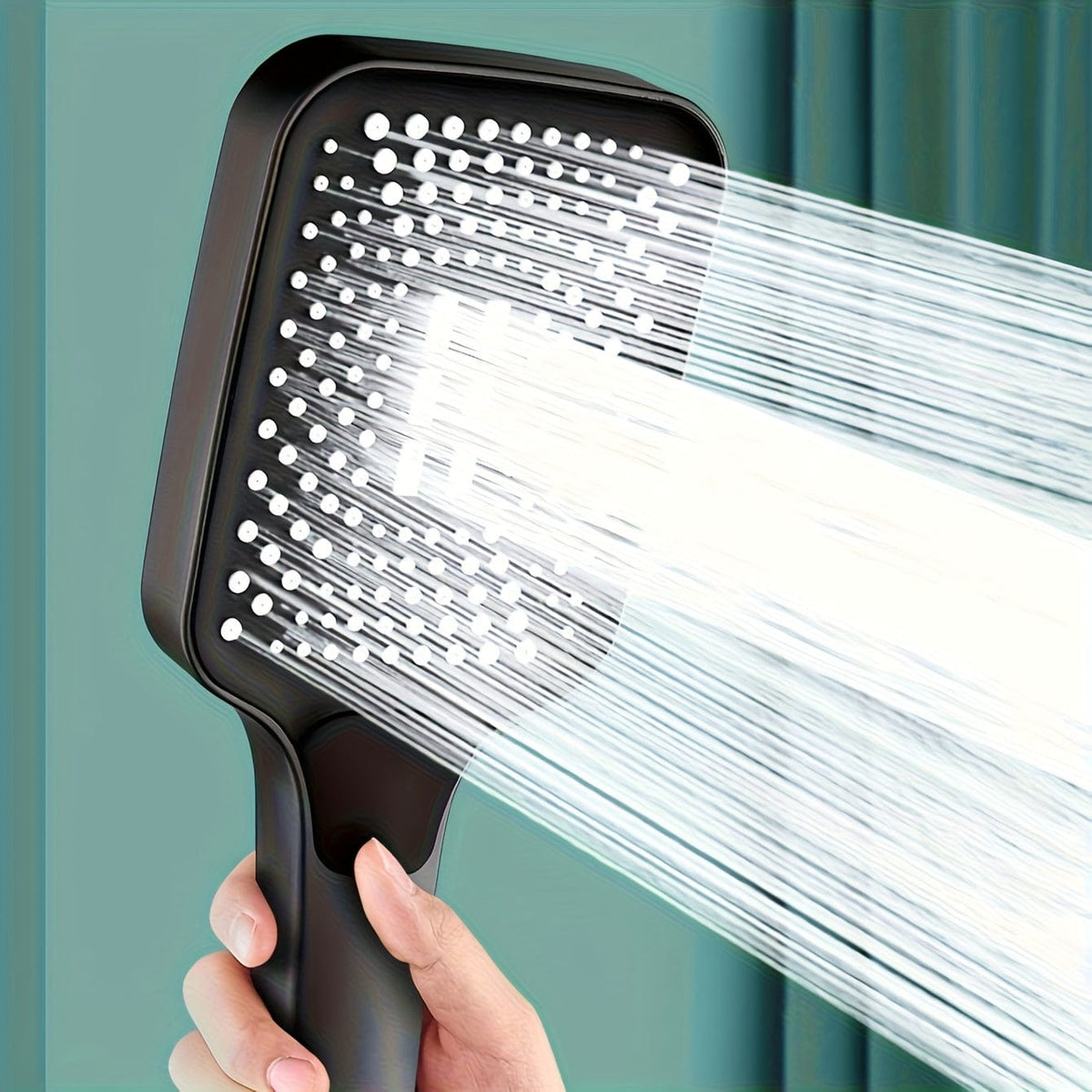 Pommeau de douche carré ajustable, superchargé en ABS, spray thermostatique, économiseur d'eau, accessoire de salle de bains