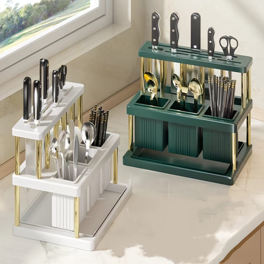 Porte-couteaux Cuisine Intégré - Boîte Rangement Couverts