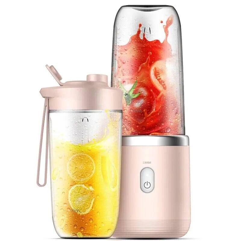 Presse-Jus Portable Électrique Multifonction 300ML - Bleu/Rose