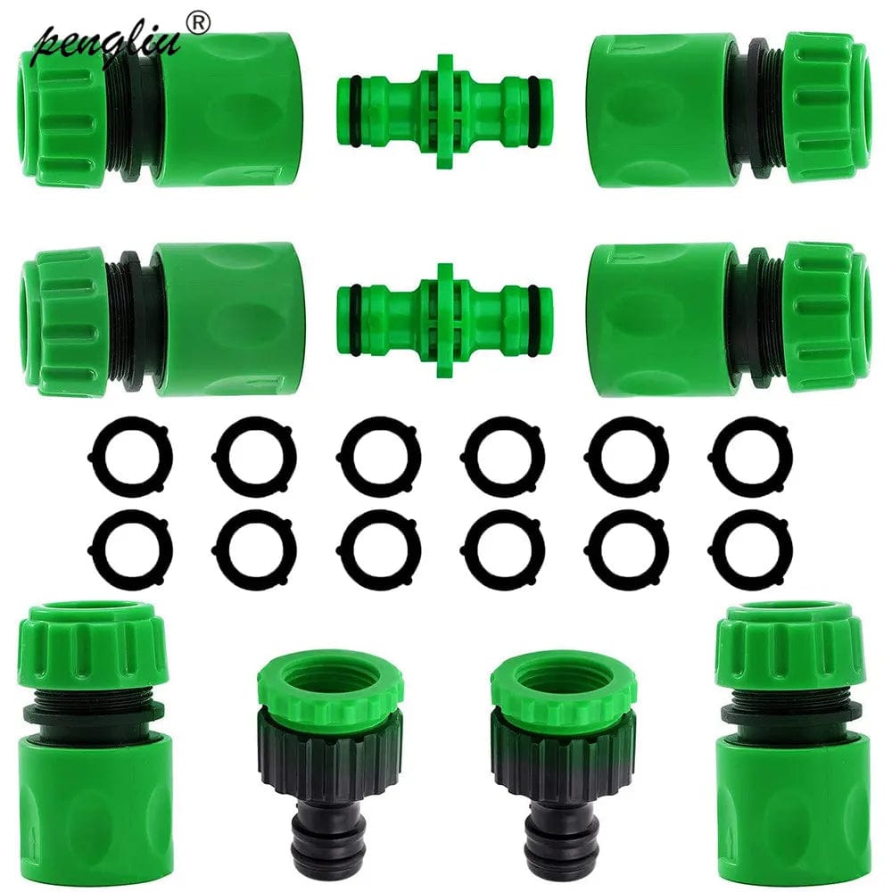 Raccord rapide en ABS pour tuyau d'arrosage de jardin - Set adaptateur double mâle 1/2"