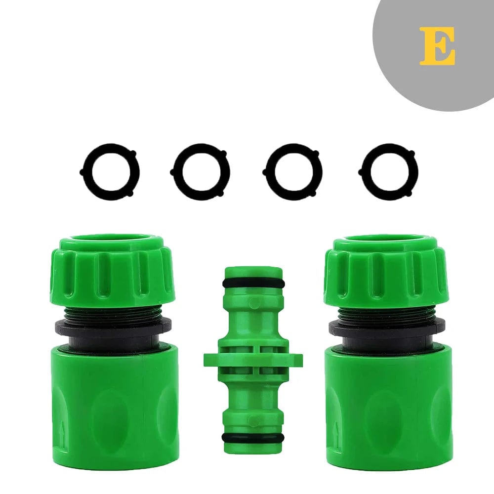 Raccord rapide en ABS pour tuyau d'arrosage de jardin - Set adaptateur double mâle 1/2"