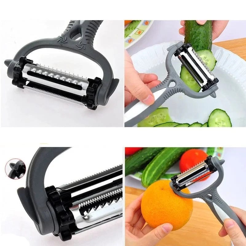 Râpe à Légumes Rotative 3 Lames en 1 Coupe Légumes