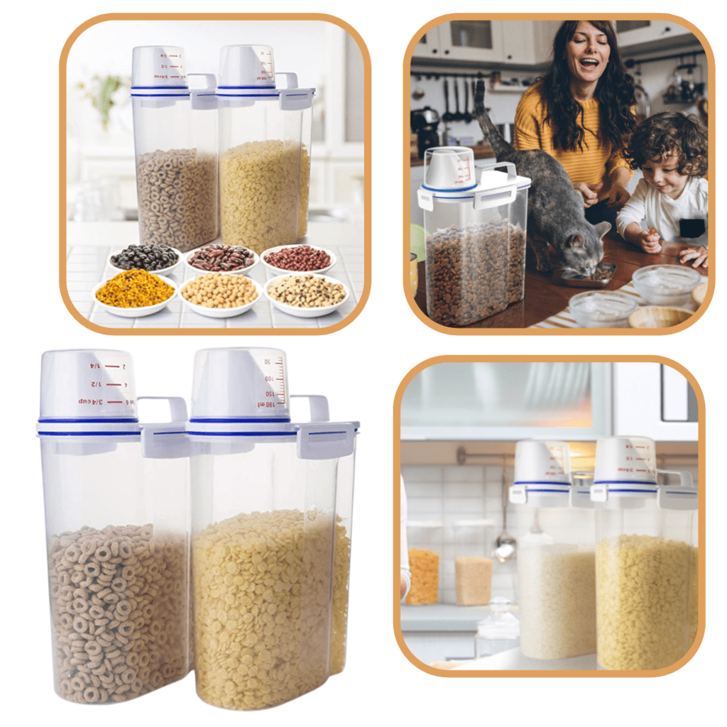 Récipient de stockage alimentaire avec bec verseur et doseur gradué Boîtes Hermétiques