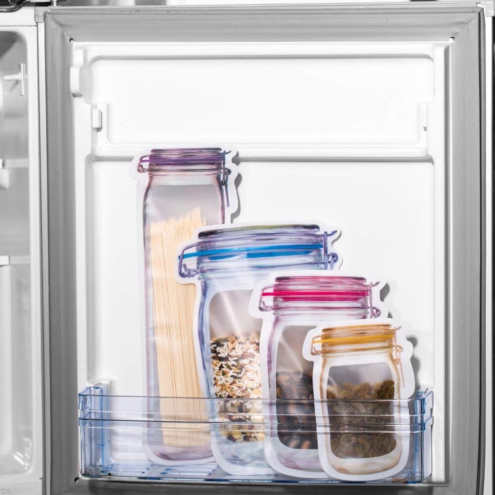 Sacs de conservation alimentaires réutilisables en forme de bocal ssr