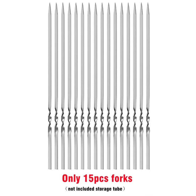 Brochettes de Barbecue réutilisables en acier inoxydable (Lots) barbecue