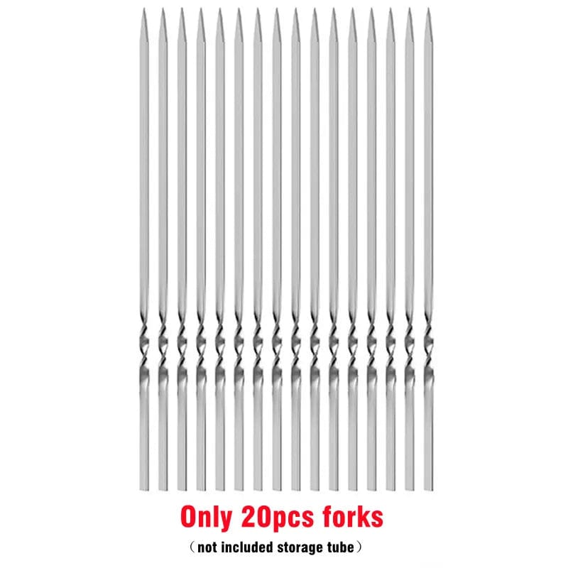 Brochettes de Barbecue réutilisables en acier inoxydable (Lots) barbecue