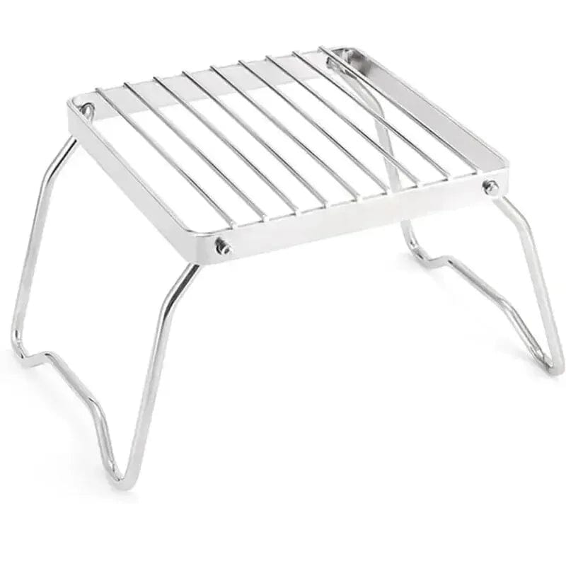 Support pliable de cuisson en acier inoxydable pour barbecue camping