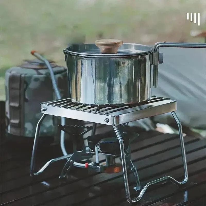 Support pliable de cuisson en acier inoxydable pour barbecue camping