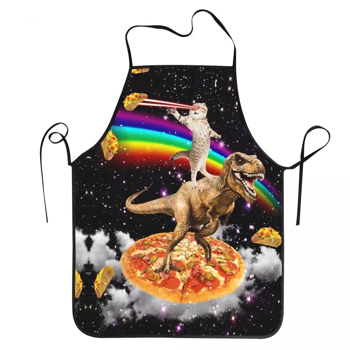 Tablier Cuisine Pizza Chat Espace Meme Unisexe humoristique - Oxford - Pour chefs cuisiniers tablier