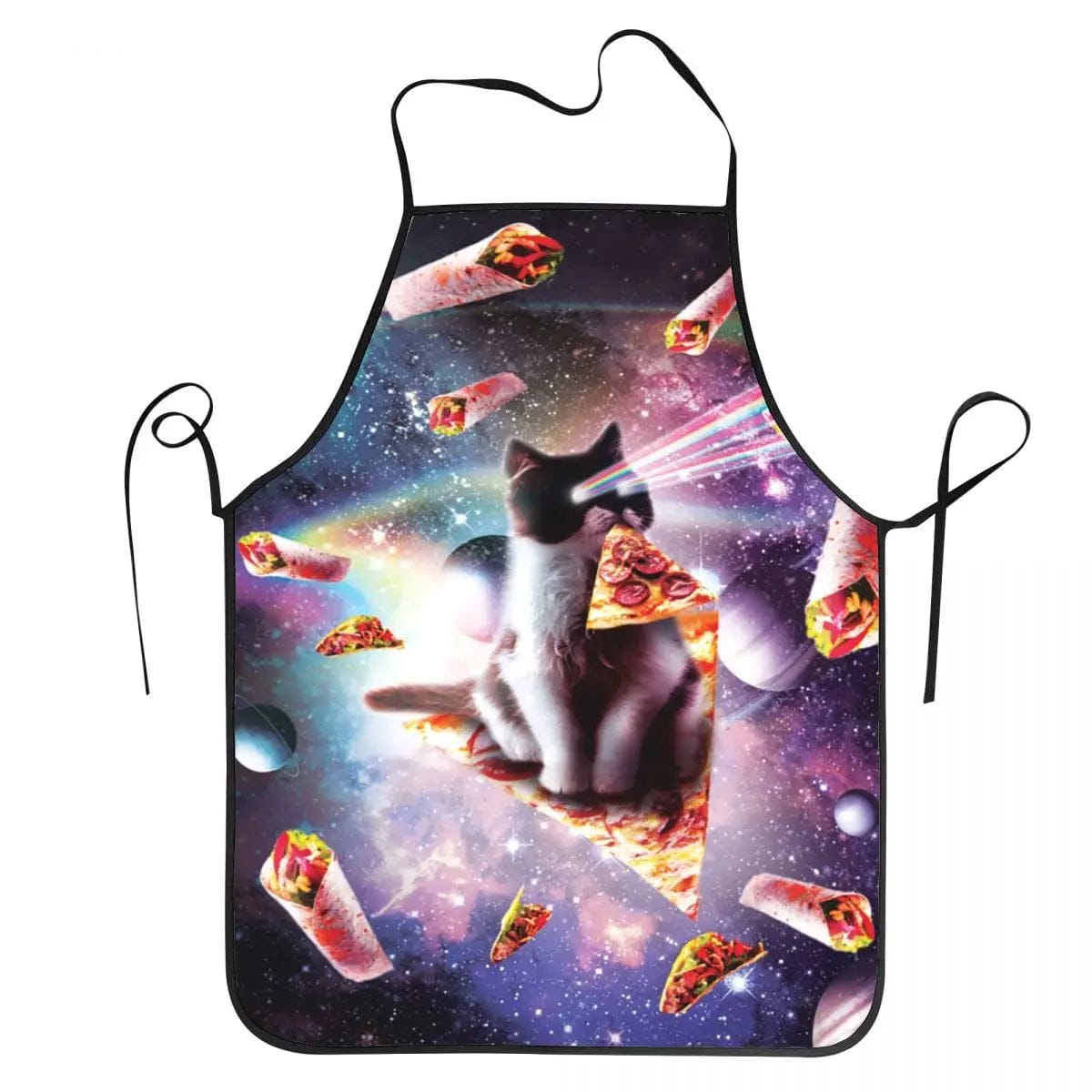 Tablier Cuisine Pizza Chat Espace Meme Unisexe humoristique - Oxford - Pour chefs cuisiniers tablier