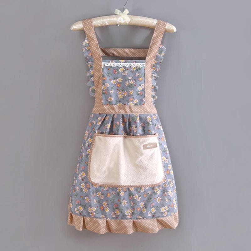 Tablier cuisine vintage années 50 traditionnel 100% coton tablier