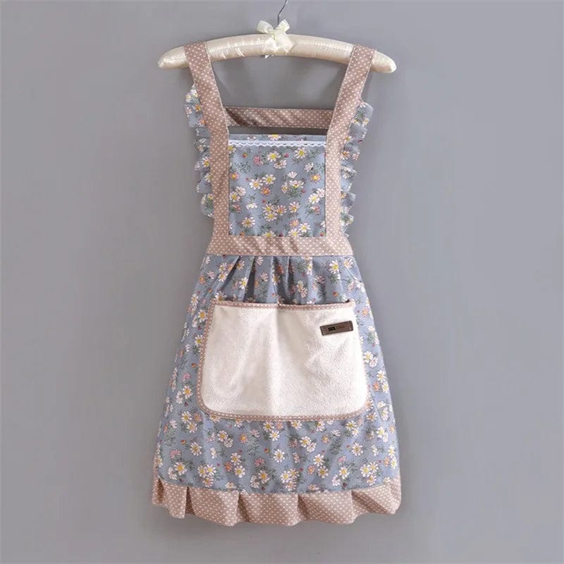 Tablier cuisine vintage années 50 traditionnel 100% coton tablier