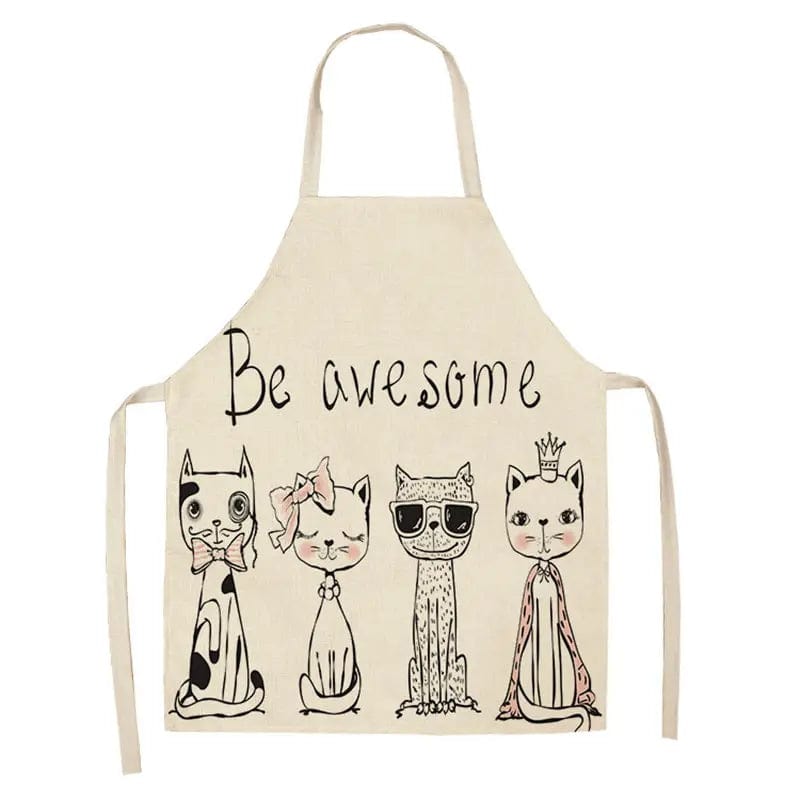 Tablier de Cuisine Chat Mignon - Lin Japonais - Be Awsome tablier