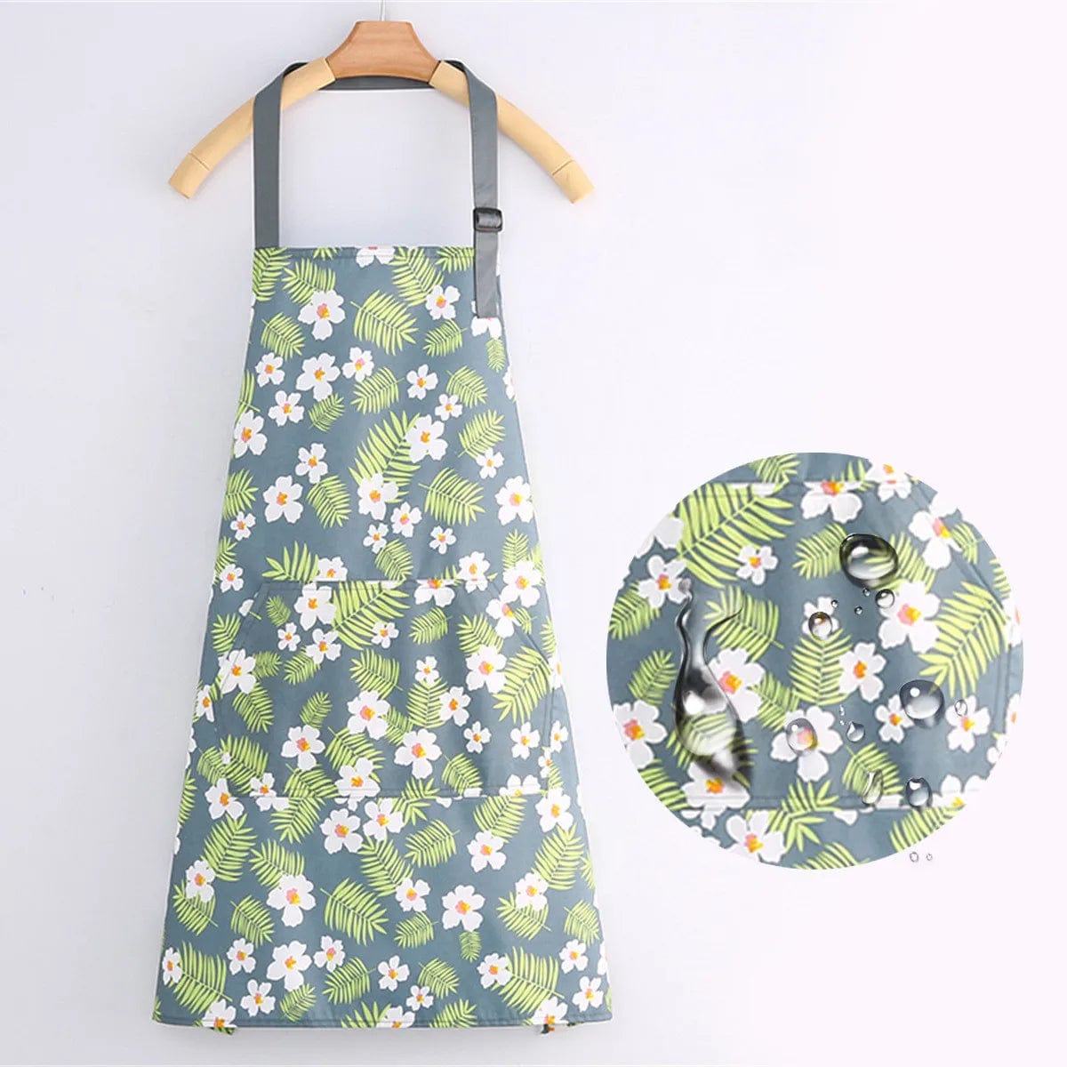 Tablier de cuisine en toile de coton imperméable - Motifs Fleurs ou Chats tablier