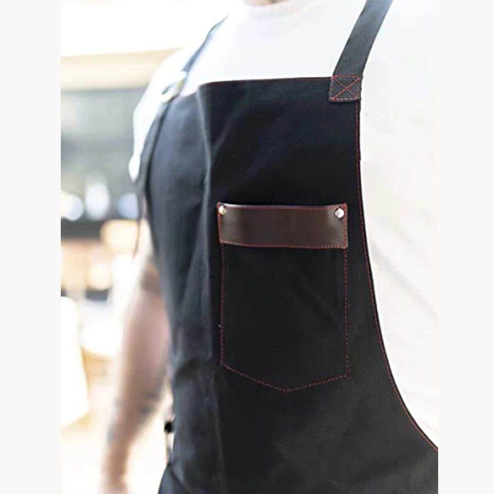 Tablier de Cuisine en Toile Homme avec Poches - Tablier de Cuisine Imperméable de Qualité pour Chef tablier