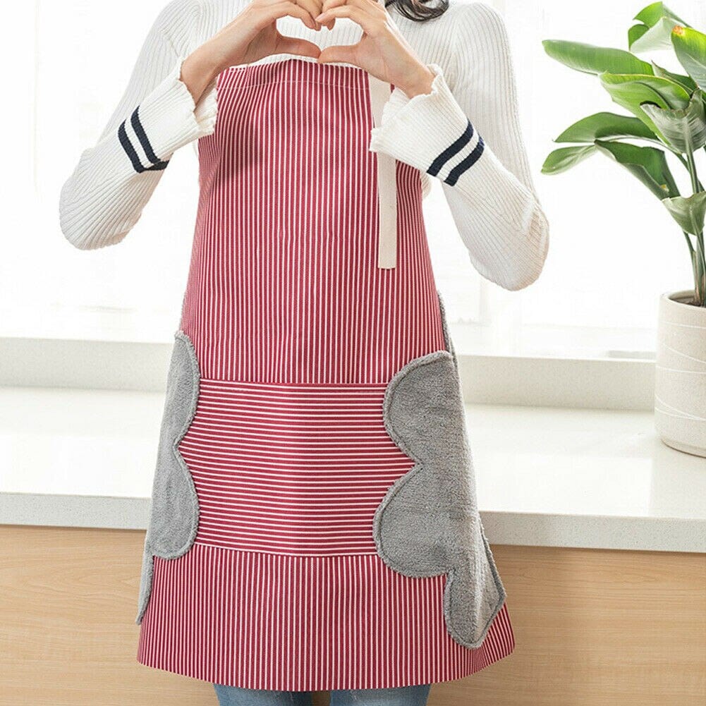 Tablier de cuisine imperméable et facile à nettoyer avec des surfaces essuie-mains tablier