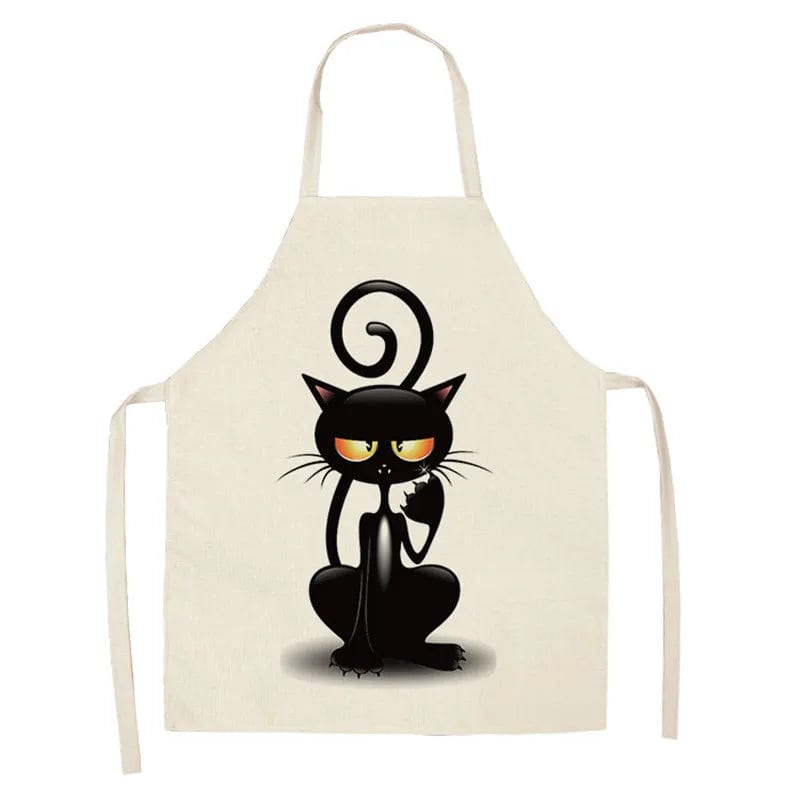 Tablier de Cuisine Impression Chats Mignons en Lin - I Love Cats tablier