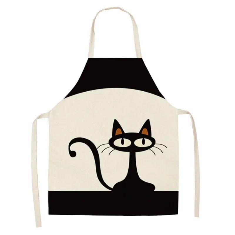 Tablier de Cuisine Impression Chats Mignons en Lin - I Love Cats tablier