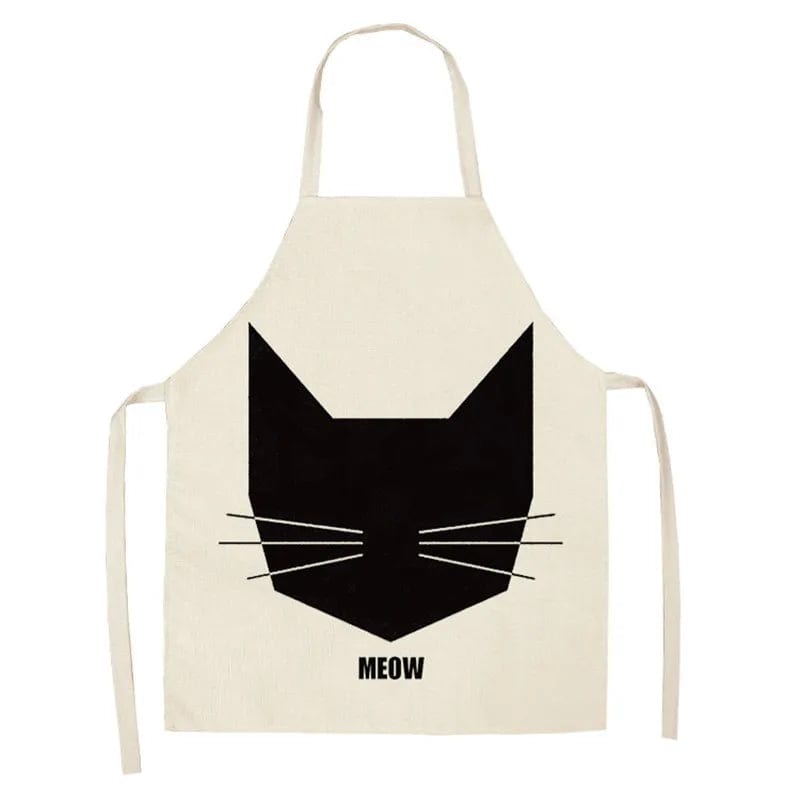 Tablier de Cuisine Impression Chats Mignons en Lin - I Love Cats tablier