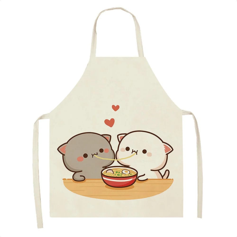 Tablier de Cuisine Kawaï Chats Cartoons Mignons - Taille Adulte tablier