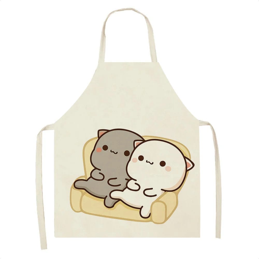 Tablier de Cuisine Kawaï Chats Cartoons Mignons - Taille Adulte tablier