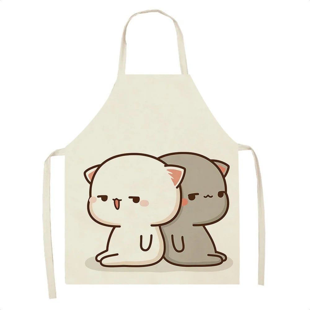 Tablier de Cuisine Kawaï Chats Cartoons Mignons - Taille Adulte tablier
