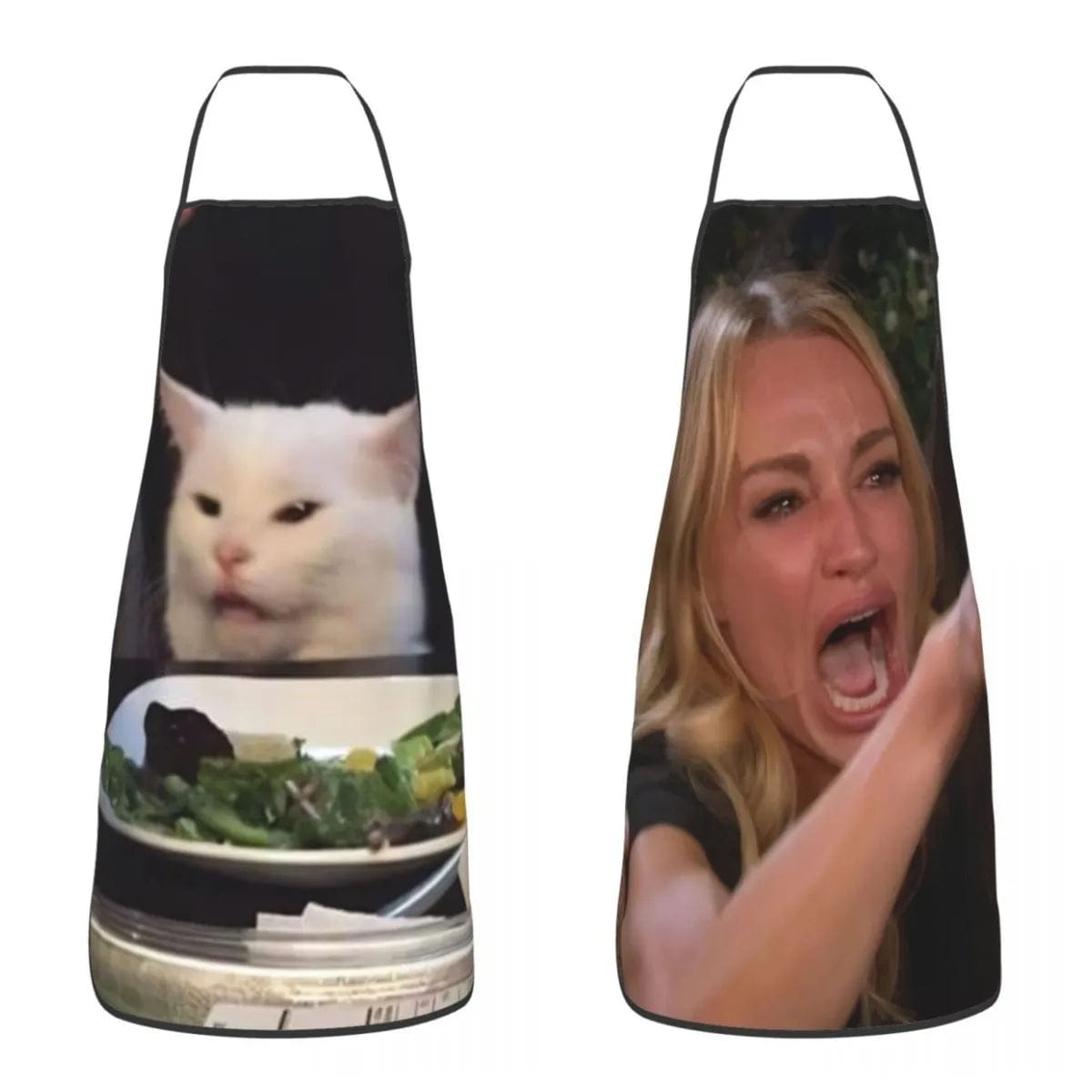Tablier de Cuisine "Woman Yelling At A Cat" - Mème Internet tablier