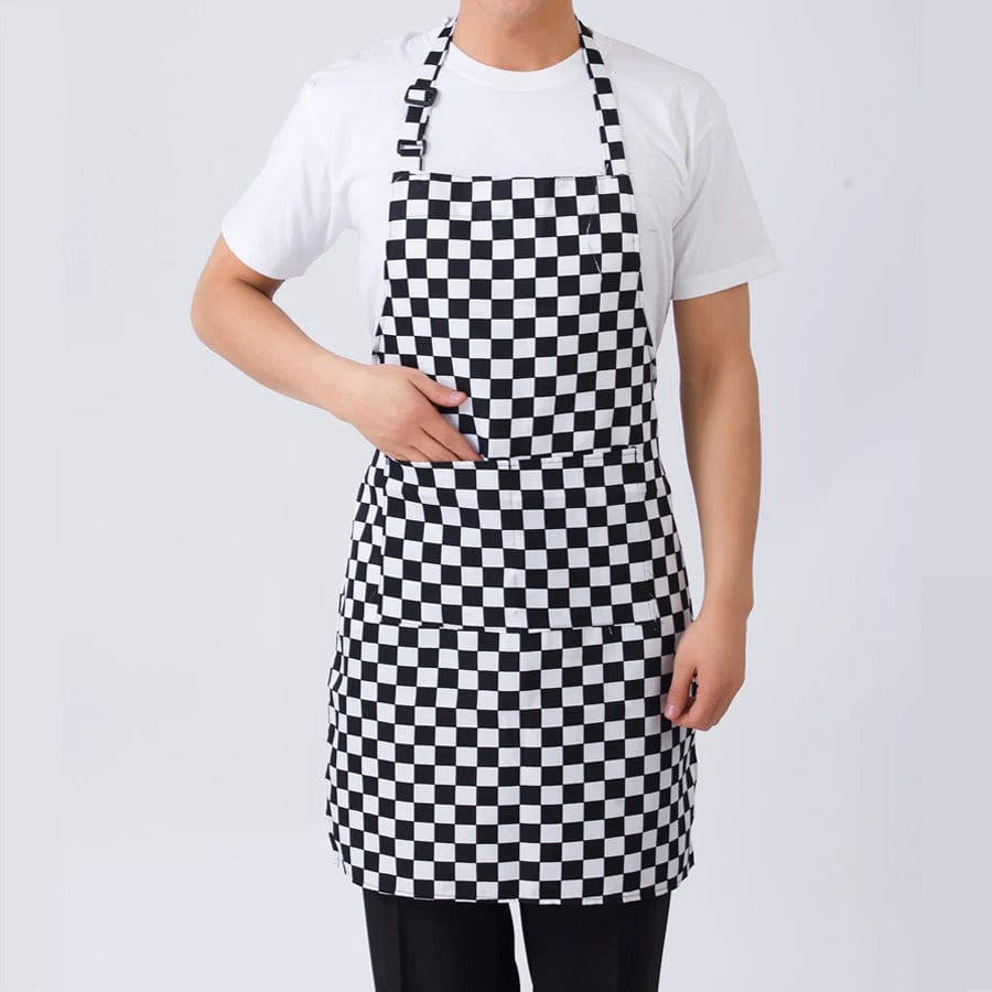 Tablier de Cuisine Rayé Réglable pour Adulte - Idéal pour Restaurant, Camping et Cuisine