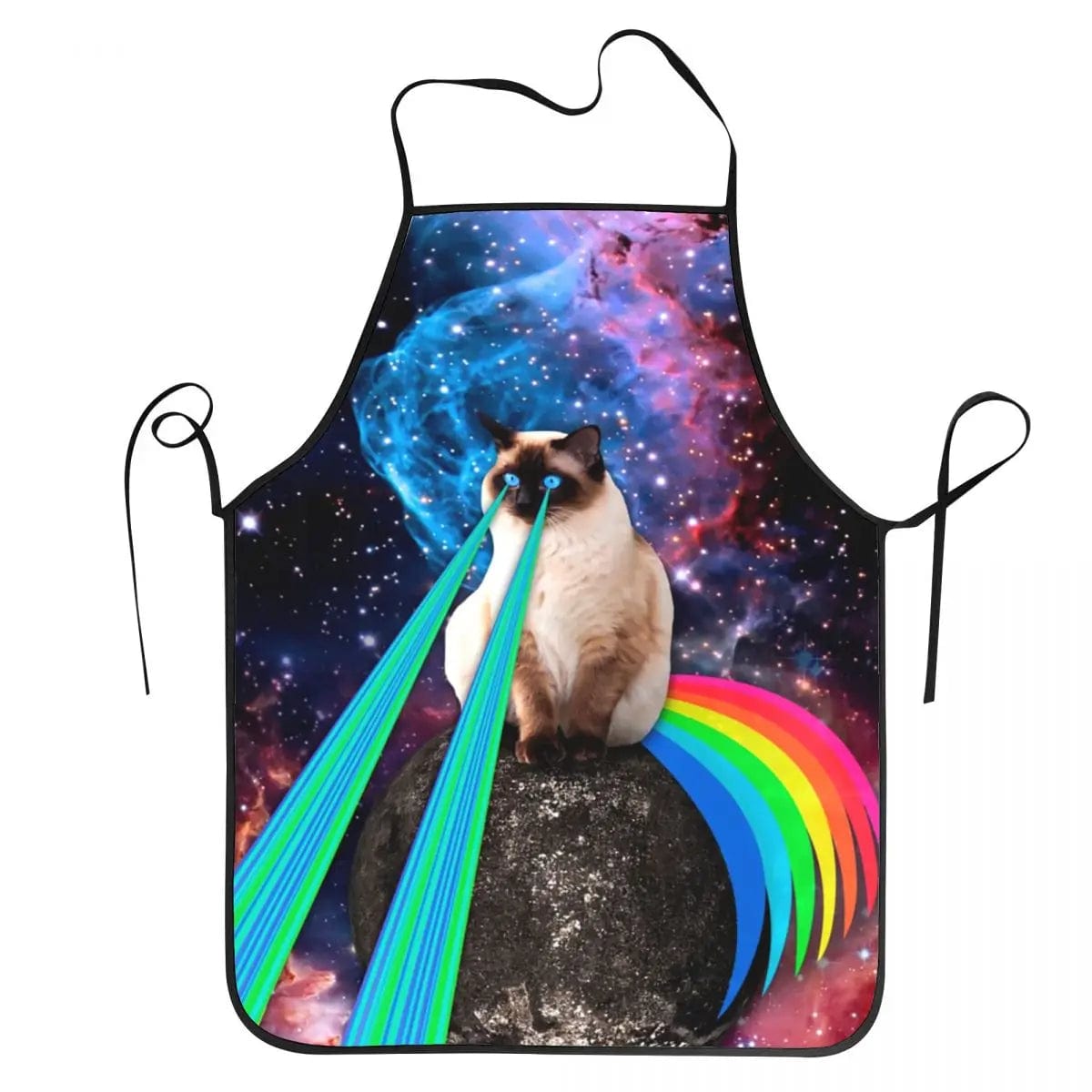 Tablier de cuisine Space Cat Laser Eyes pour homme et femme tablier