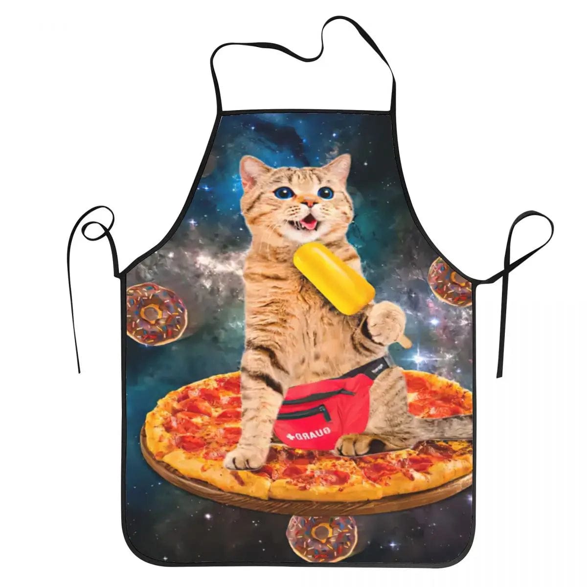Tablier de cuisine Space Pizza Cat Meme pour cuisiner avec style tablier
