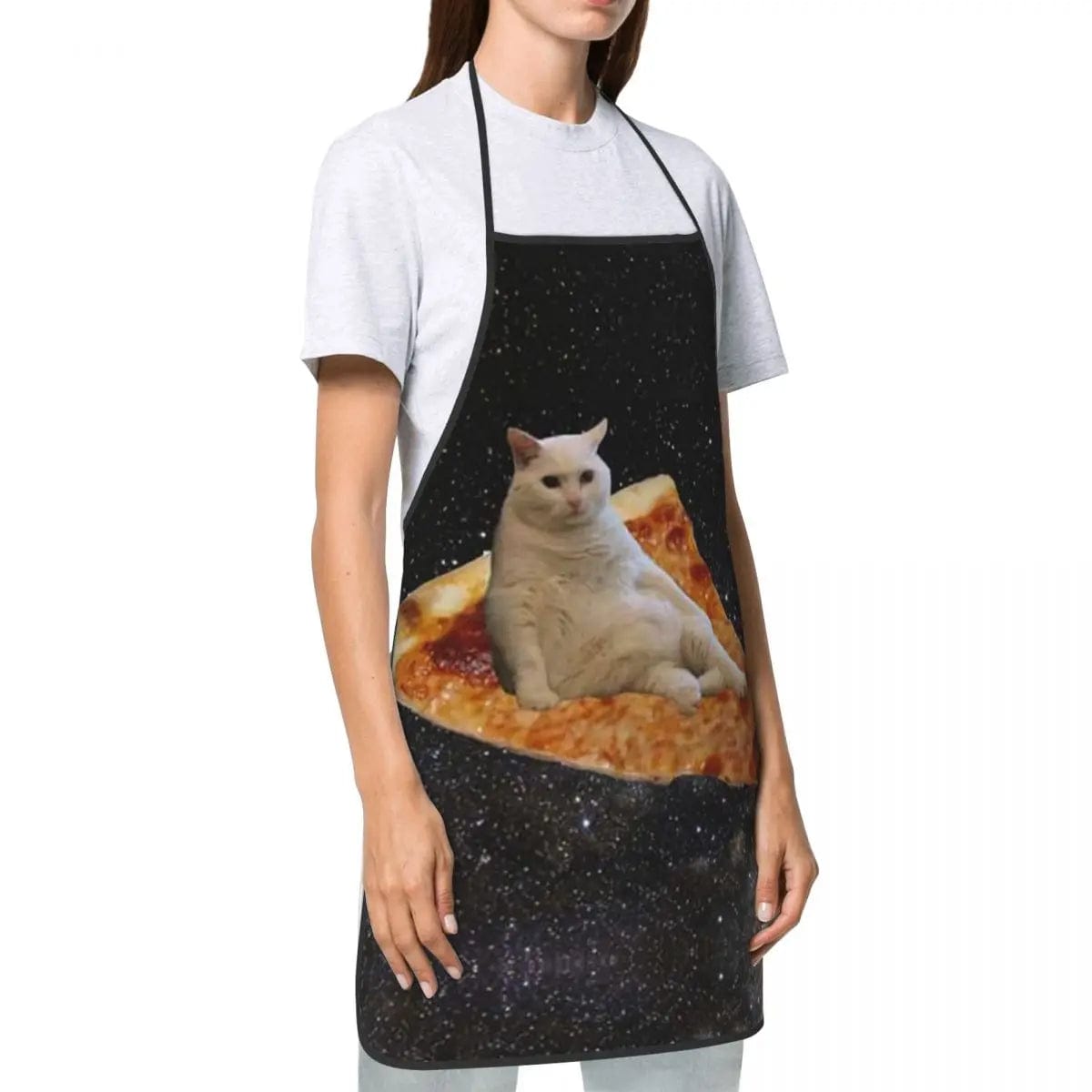Tablier de cuisine Space Pizza Cat Meme pour cuisiner avec style tablier