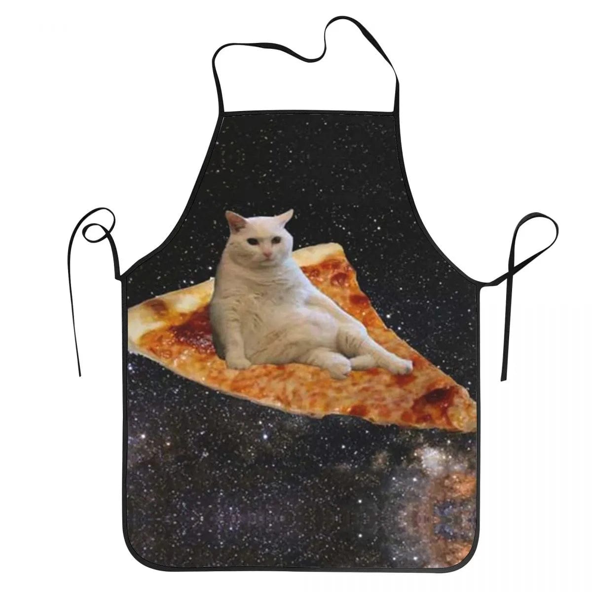 Tablier de Cuisine Unisexe Chat Pizza Espace Lama - Drôle et Original tablier