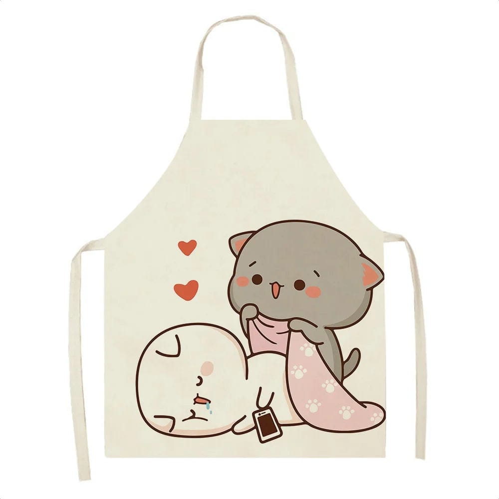 Tablier de Cuisine Kawaï Chats Cartoons Mignons - Taille Adulte tablier