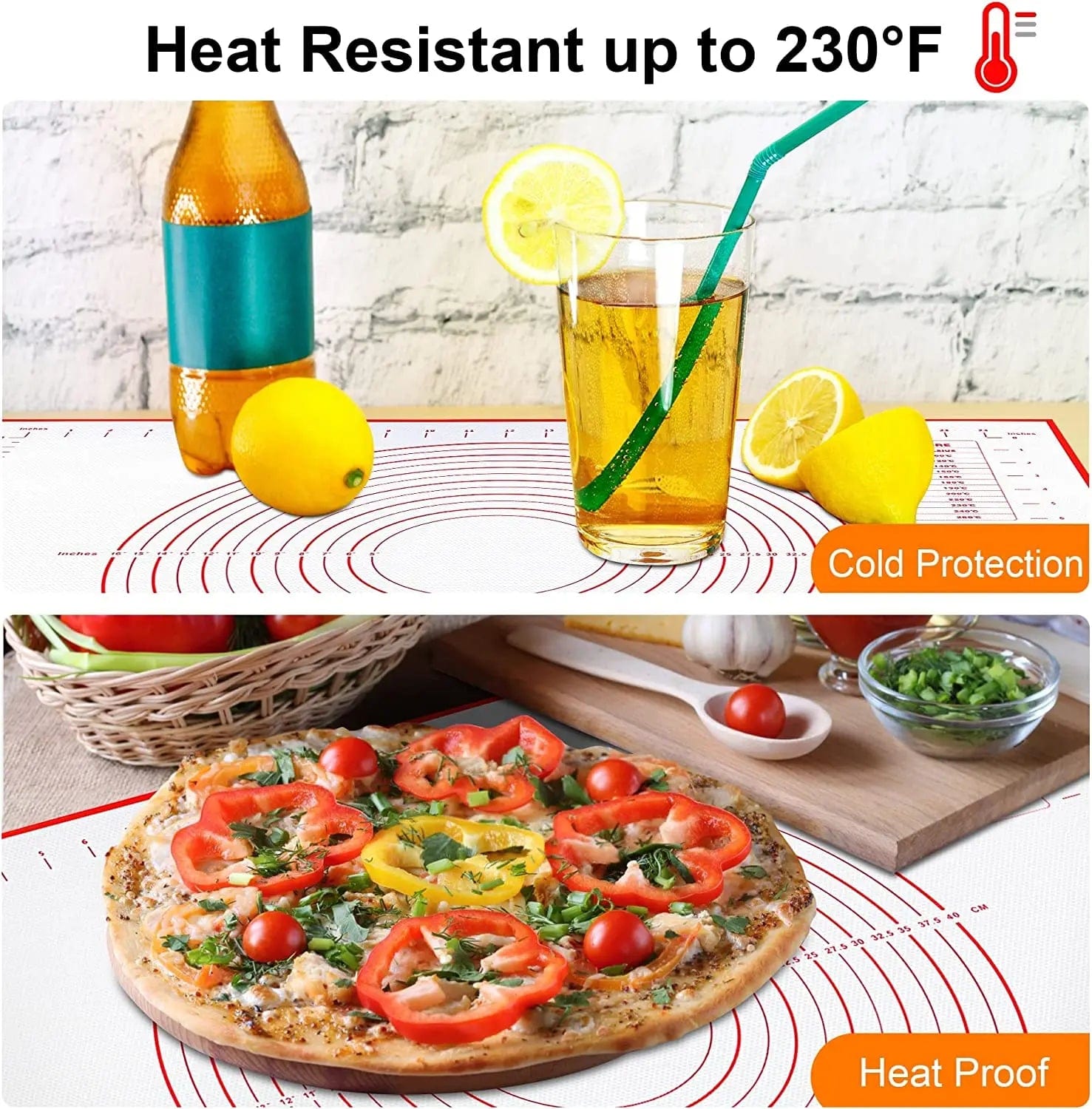 Tapis de Cuisson Antiadhésif en Silicone pour Pétrir la Pâte tapis de cuisson