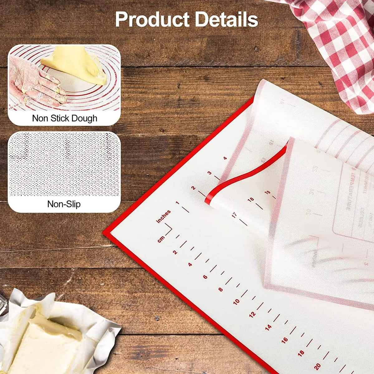 Tapis de Cuisson Antiadhésif en Silicone pour Pétrir la Pâte tapis de cuisson
