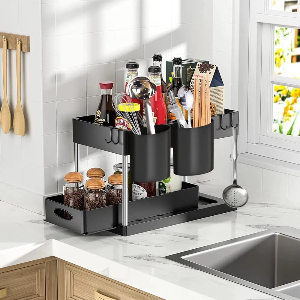 Tiroirs Coulissants de Rangement pour Cuisine et Salle de Bain