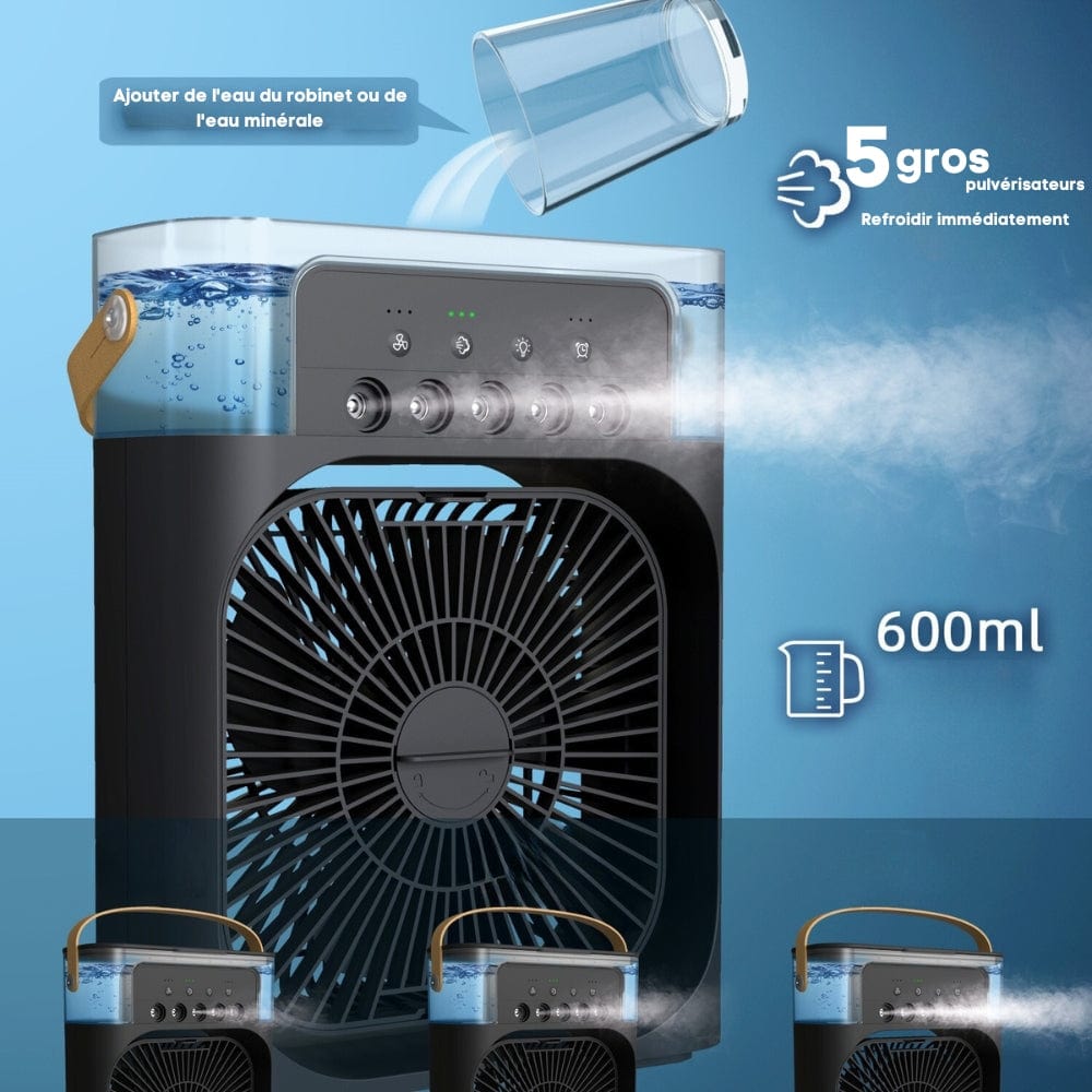 Ventilateur Humidificateur Brumisateur 3-en-1