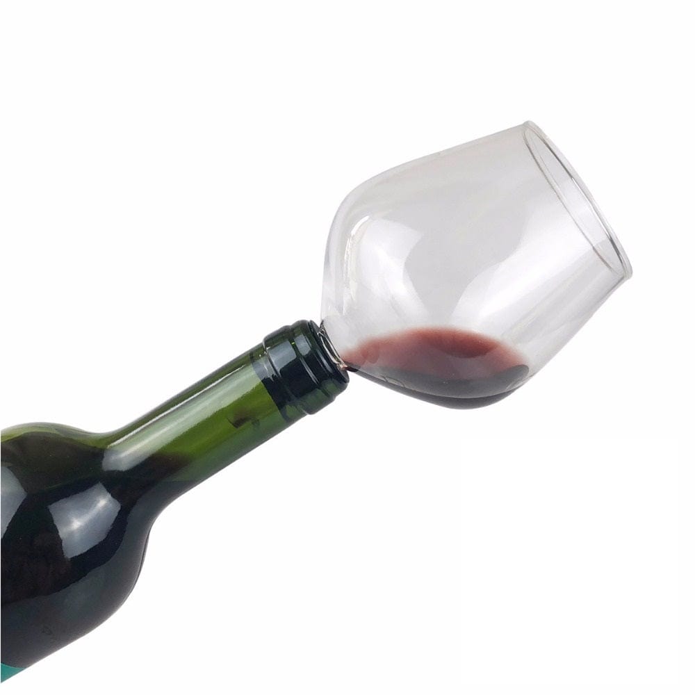 Verre à vin vissable sur bouteille gadget