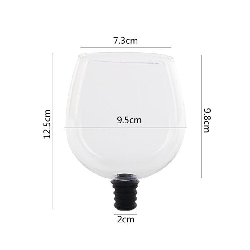 Verre à vin vissable sur bouteille gadget